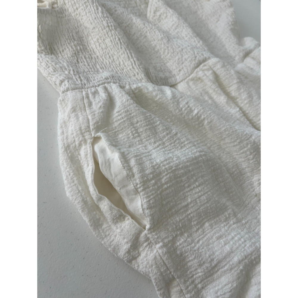 GibsonLook white cotton maxi midi dress L boho shabby chic regency cottage core - Picture 13 of 16